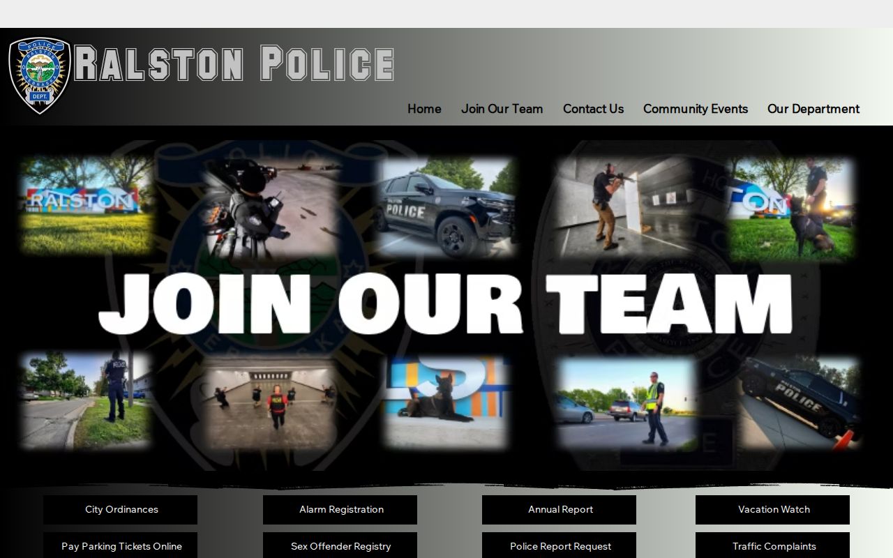 Douglas County Ralston Police official public-record and arrest-report source